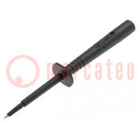 Probe tip; 16A; black; Tip diameter: 4mm; Socket size: 4mm