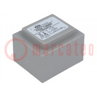 Trasformatore: incapsulato; 7VA; 230VAC; 9V; 770mA; PCB; IP00