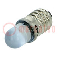 Lampadina LED; azzurro; E10; 12VDC; 12VAC