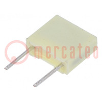 Capacitor: polyester; 1.5nF; 63VAC; 100VDC; 5mm; ±5%; 7.2x2.5x6.5mm