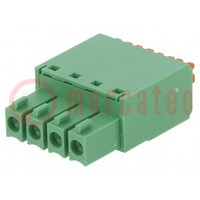 Pluggable terminal block; 3.5mm; ways: 4; straight; plug; female