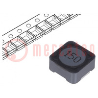 Inductor: wire; SMD; 15uH; 3.3A; 30mΩ; ±20%; 12x12x6mm; -40÷125°C