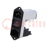 Connector: AC-voeding; contact; mannelijk; 4A; 250VAC; IEC 60320