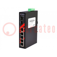 Switch PoE Ethernet; unmanaged; Number of ports: 7; 48÷55VDC
