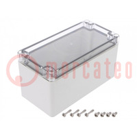 Enclosure: multipurpose; X: 80mm; Y: 160mm; Z: 85mm; EURONORD; grey