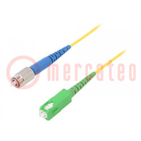 Patch cord en fibre optique; FC/UPC,SC/APC; 2m; jaune; Gold