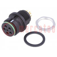 Connector: circular; socket; 720; female; PIN: 5; gold-plated; 5A
