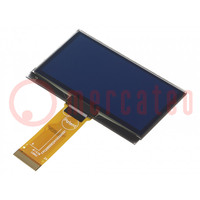 Display: OLED; graphical; 2.42"; 128x64; Dim: 60.5x37x2.15mm; blue