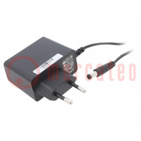 Power supply: switching; mains,plug; 7.5VDC; 1A; 7.5W; Plug: EU