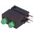 LED; in housing; green; 3mm; No.of diodes: 2; 20mA; 40°; 2.2V; 25mcd