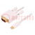 Adapter; USB 3.1; D-Sub 15pin HD plug,USB C plug; 1m; white