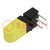 LED; in housing; yellow; No.of diodes: 2; 20mA; 100°; 25÷50mcd