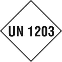 UN 1203, Größe (BxH): 25,0 x 25,0 cm, selbstklebende PVC-Folie