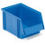 TRESTON Sichtlagerkasten, stapelbar, gewellter Boden, Außenmaß (BxHxT): 18,6 x 15,6 x 30 Version: 06 - blau