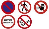 EXACOMPTA Hinweisschild "Rauchen verboten", rot/weiß (8703120)