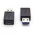 USB redukcja, (3.0), USB A M - USB C (F), czarna, plastic bag tworzywo, 5 Gbps