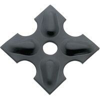 Produktbild zu Zierrosette (Pfettenscheibe) 80x80x4 mm, Bohr-ø 17 mm,Stahl schwarz pulverbesch.