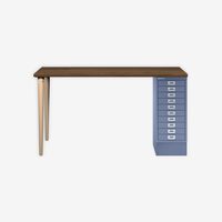 MultiDesk | 2 Eichenfüße, 1 MultiDrawer mit 10 Schüben