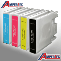 4 Ampertec Tinten ersetzt Epson C13T7551 - 7554 4-farbig