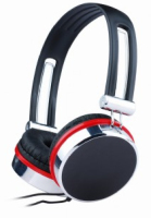 Gembird MHP-903 fejhallgató és headset Vezetékes Fejpánt Zene Fekete, Vörös, Rozsdamentes acél