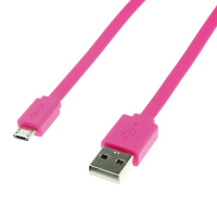 Secomp USB 2.0, A - Micro B, M/M, 1m cavo USB USB A Micro-USB B Rosa