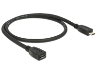 DeLOCK 0.5m USB 2.0 cable USB 0,5 m Micro-USB B Negro