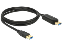 DeLOCK 1.5m, USB 3.0-A - USB 3.0-A USB kábel 1,5 M USB 3.2 Gen 1 (3.1 Gen 1) USB A Fekete