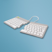 R-Go Tools Clavier ergonomique R-Go Split Break avec logiciel de pause, clavier ergonomique divisé, AZERTY (BE), bluetooth, blanc
