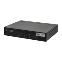 ACTi PPSW-2101 commutateur réseau Fast Ethernet (10/100) Connexion Ethernet, supportant l'alimentation via ce port (PoE) Noir