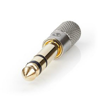 Nedis CATB23930GD tussenstuk voor kabels 6.35 mm 3,5 mm Goud, Metallic