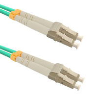 Qoltec 54345 câble de fibre optique 3 m LC OM4 Turquoise