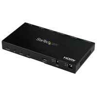 StarTech.com 2 Port HDMI Splitter - 4K 60Hz mit eingebautem Scaler - HDCP 2.2 - EDID Emulation - 7.1 Surround Sound