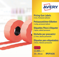 Avery RPLP1626 etykiet do nadruku Czerwony Samoprzylepne etykiety do drukowania