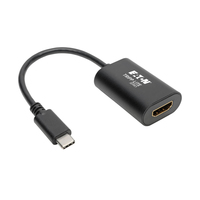 Tripp Lite U444-06N-HD4K6B USB-C-zu-HDMI-Adapter (Stecker/Buchse) – 4K 60 Hz, HDCP 2.2, Schwarz
