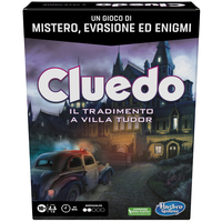 Cluedo Escape - Il Tradimento a Villa Tudor, un gioco di misteri ed enigmi in versione Escape Game, un gioco da tavolo cooperativo per famiglie, dai 10 anni in su, da 1 a 6 gioc...