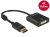 DeLOCK 62599 adaptador de cable de vídeo 0,2 m DisplayPort DVI-I Negro