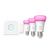 Philips Hue White and Color ambiance Starter-Set: E27 - Lampe A60 Dreierpack + Dimmschalter
