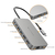 HYPER Dual 4K HDMI 10-in-1 USB-C Hub For M1/M2 MacBooks USB Type-C 104 Mbit/s Silver