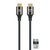 Manhattan HDMI Cable with Ethernet, 8K@60Hz (Ultra High Speed), 1m (Braided), Male to Male, Black, 4K@120Hz, Ultra HD 4k x 2k, Fully Shielded, Gold Plated Contacts, Lifetime War...