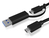 ICY BOX IB-CB031 USB cable 1 m USB 3.2 Gen 2 (3.1 Gen 2) USB A/USB C USB C Black