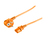 S-Conn 09-05047 Stromkabel Orange 3 m CEE7/7 C13-Koppler