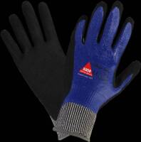 5-Finger Schnittschutzhandschuh Hase Genua Dry+, Gr. 9 blau/schwarz, HD-HPPE-Faser, doppelte Nitril-Voll-Beschichtung, S