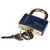 ABUS Messing Vorhängeschloss mit Schlüssel Blau, Bügel-Ø 6mm x 23mm