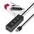 AXAGON HUE-S2BL USB3.0 CHARGING HUB (Négyportos USB 3.0 hub gyors töltéssel és tápellátással. 1,2 méteres kábel)
