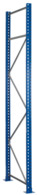Palettenregal-Ständerahmen S645-B25, unmontiert, 6500x800 mm, blau/verzinkt
