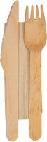 EJS Besteck-Set aus Holz 5444.3001.25 Messer,Gabel,Serviette 25 Stk.