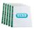 Oxford Pchd Pocket Polyprop Green Strip Top-opening 55 Micron A4 Clear Ref 400002137 [Pack 100]