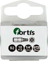 Artikeldetailsicht FORTIS FORTIS Bit 1/4" DIN3126 C6,3 TX25x 25mm, mit Bohrung, 10 Stück