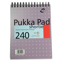 Pukka Pad Ruled Wirebound Metallic Shortie Notebook 240 Pages A5 (Pack of 3)