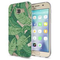 NALIA Custodia compatibile con Samsung Galaxy A3 2017, Cover Protezione Silicone Trasparente Sottile Case, Gomma Morbido Cellulare Ultra-Slim Protettiva Bumper Guscio Greenery
